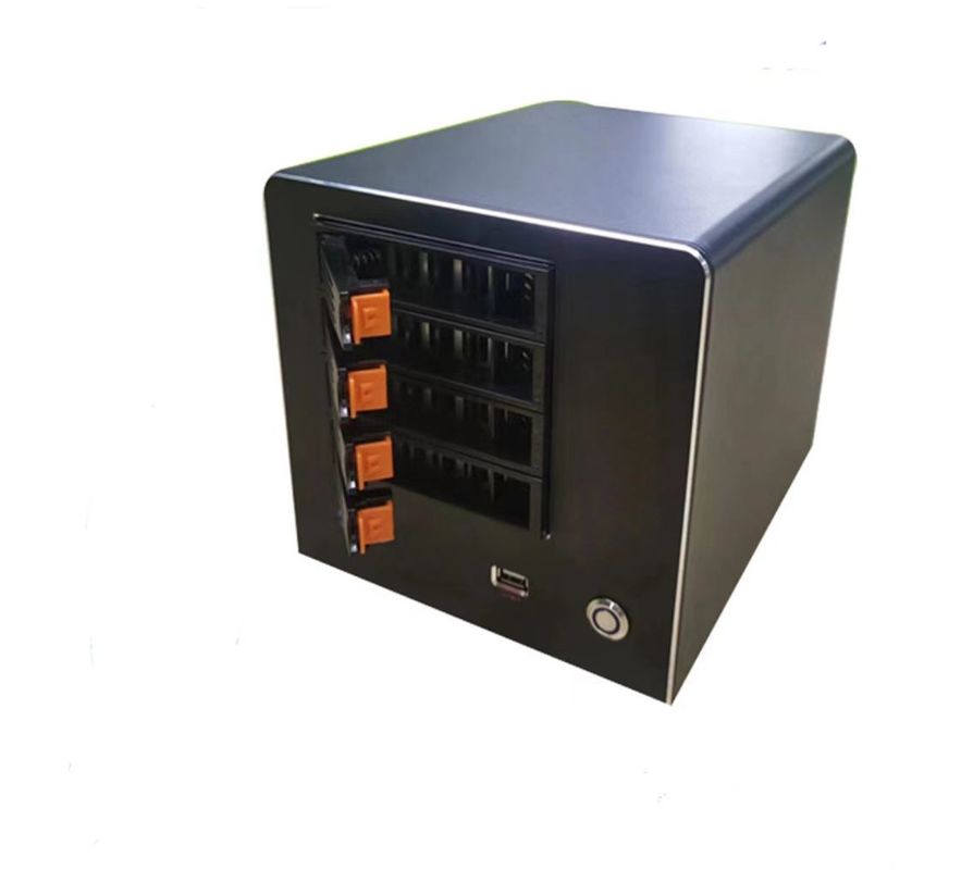Behuizing Nas Storage Server Chassis Huishouden 4 Bay Computer Case Aluminium legering Panel