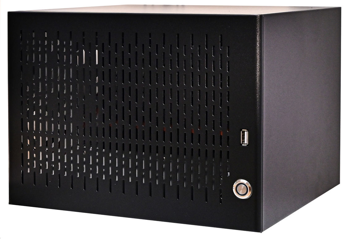 6 Bay Household NAS Storage Server Chassis met zwart aluminium legering paneel behuizing